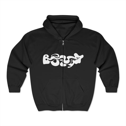 Unisex Full Zip Hoodie Bozy Print